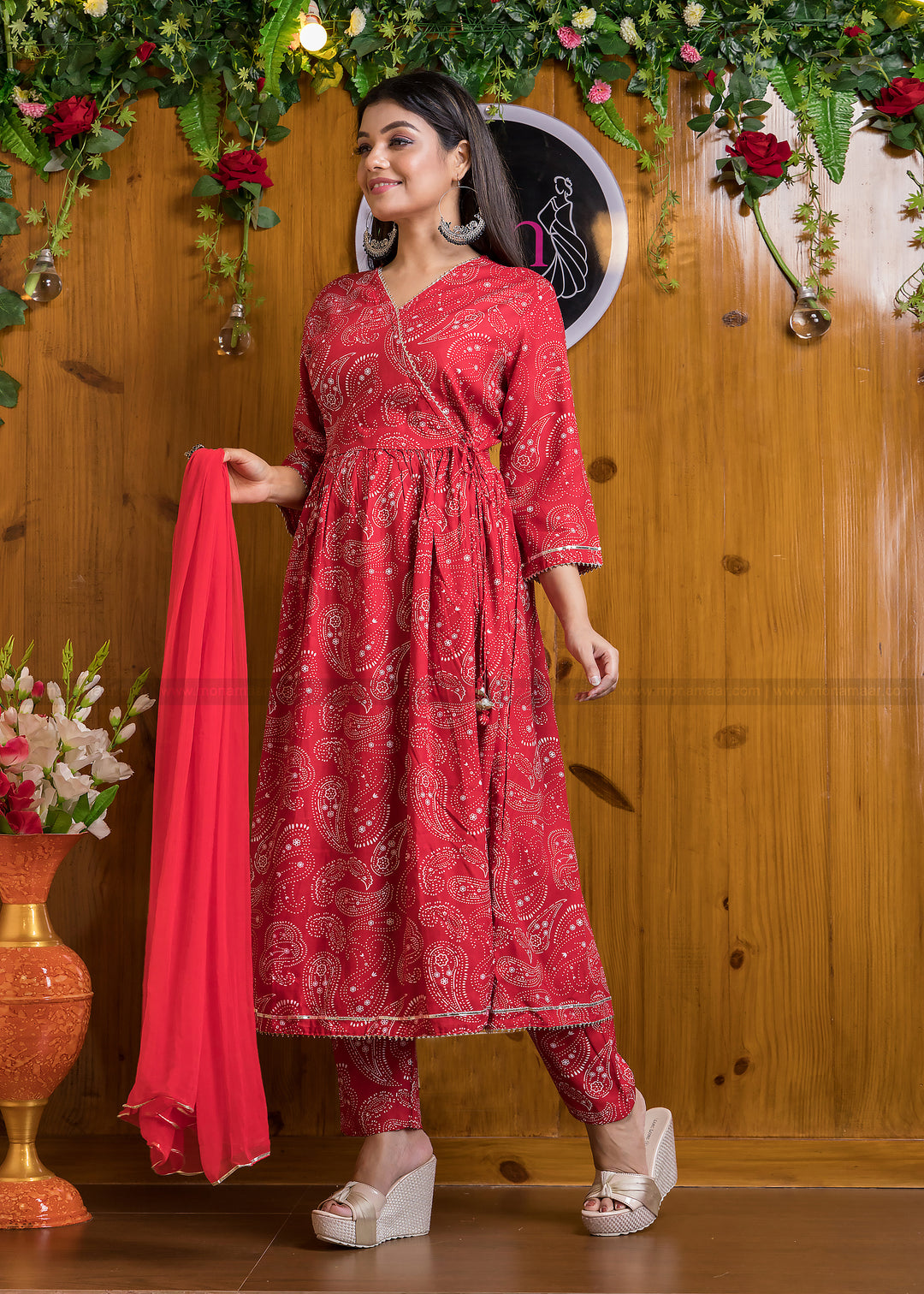 Meet By Grace-Jaipuri Anarkali Kurti Set