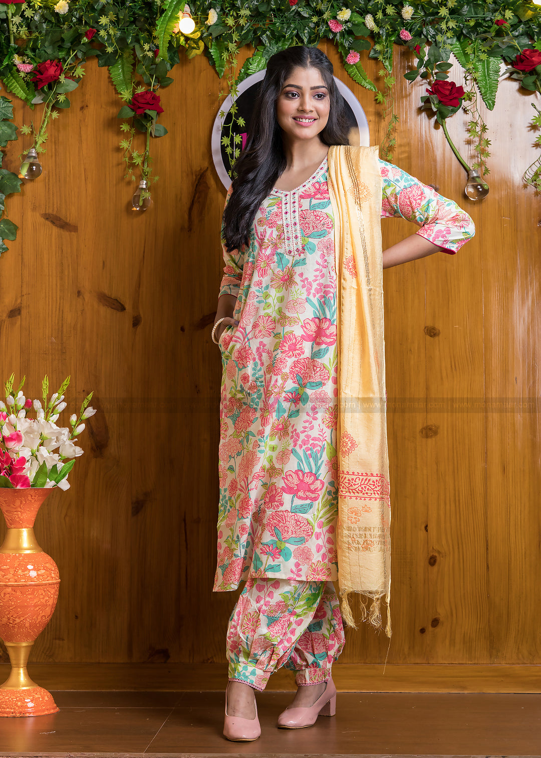 Floral Vibe-Cotton Suit Set