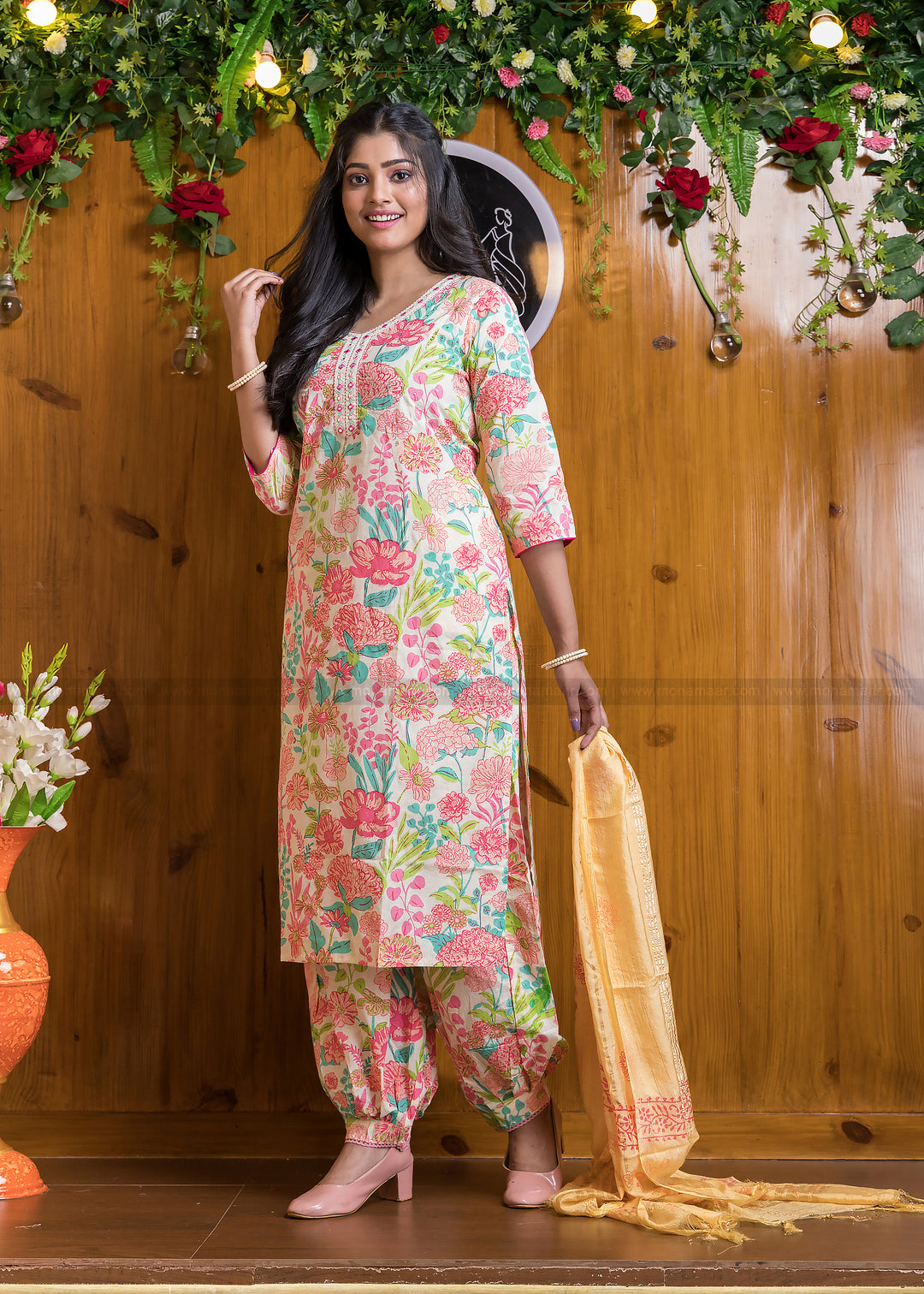 Floral Vibe-Cotton Suit Set