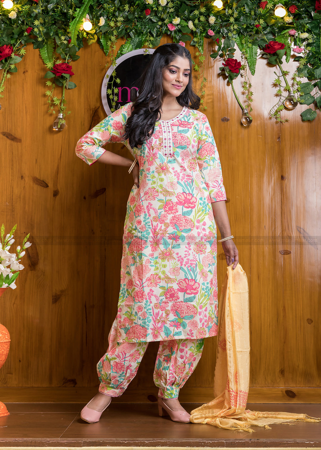 Floral Vibe-Cotton Suit Set