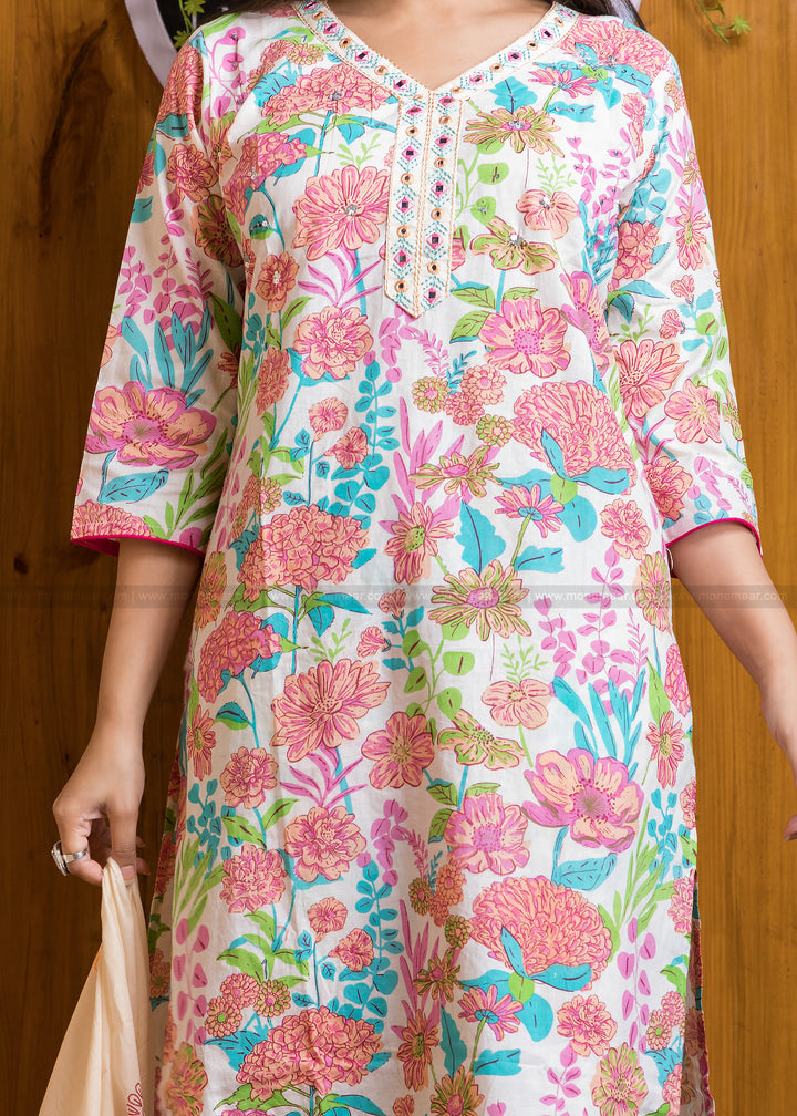 Floral Vibe-Cotton Suit Set