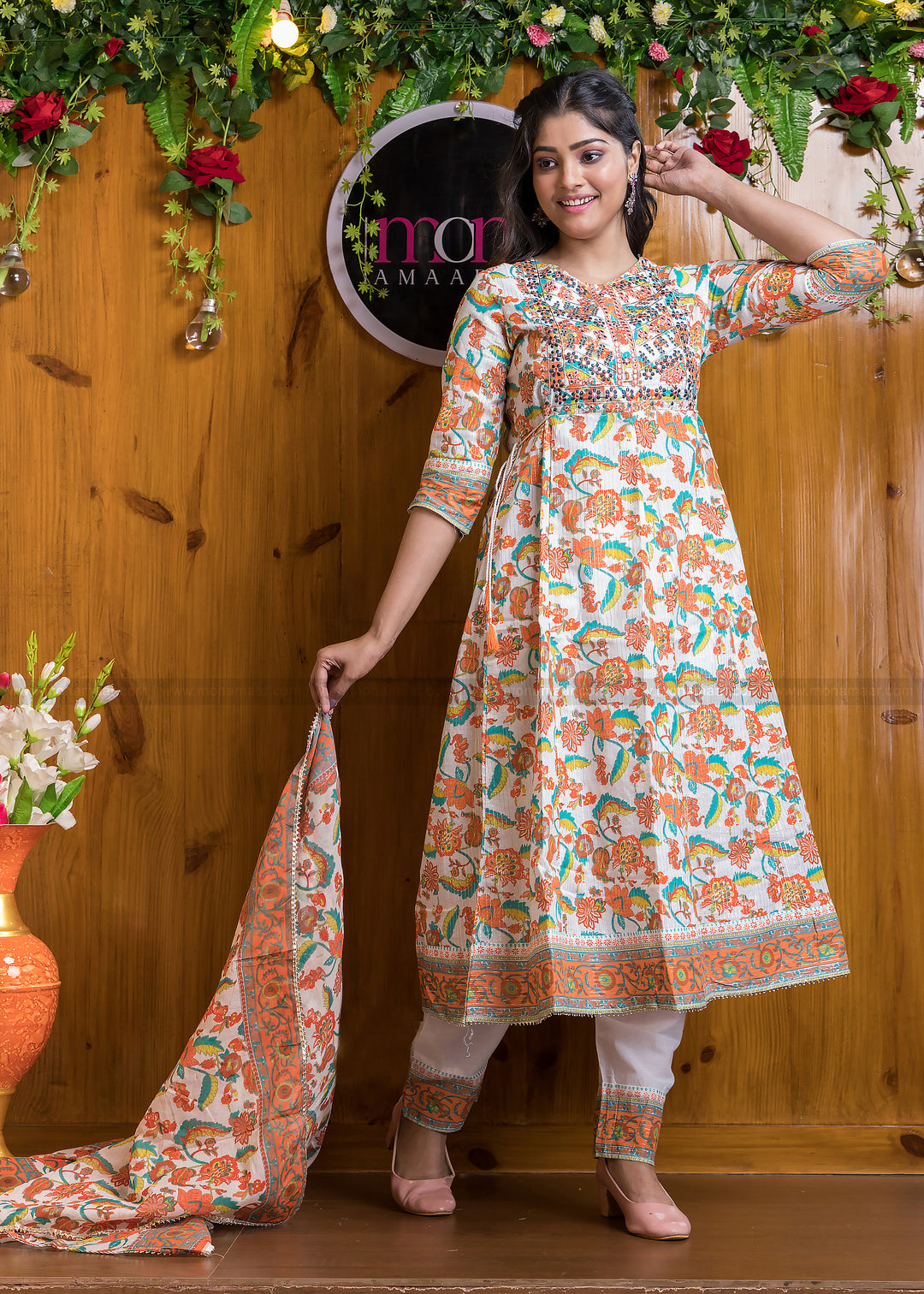 Occasional Bliss Jaipuri Kurti Set