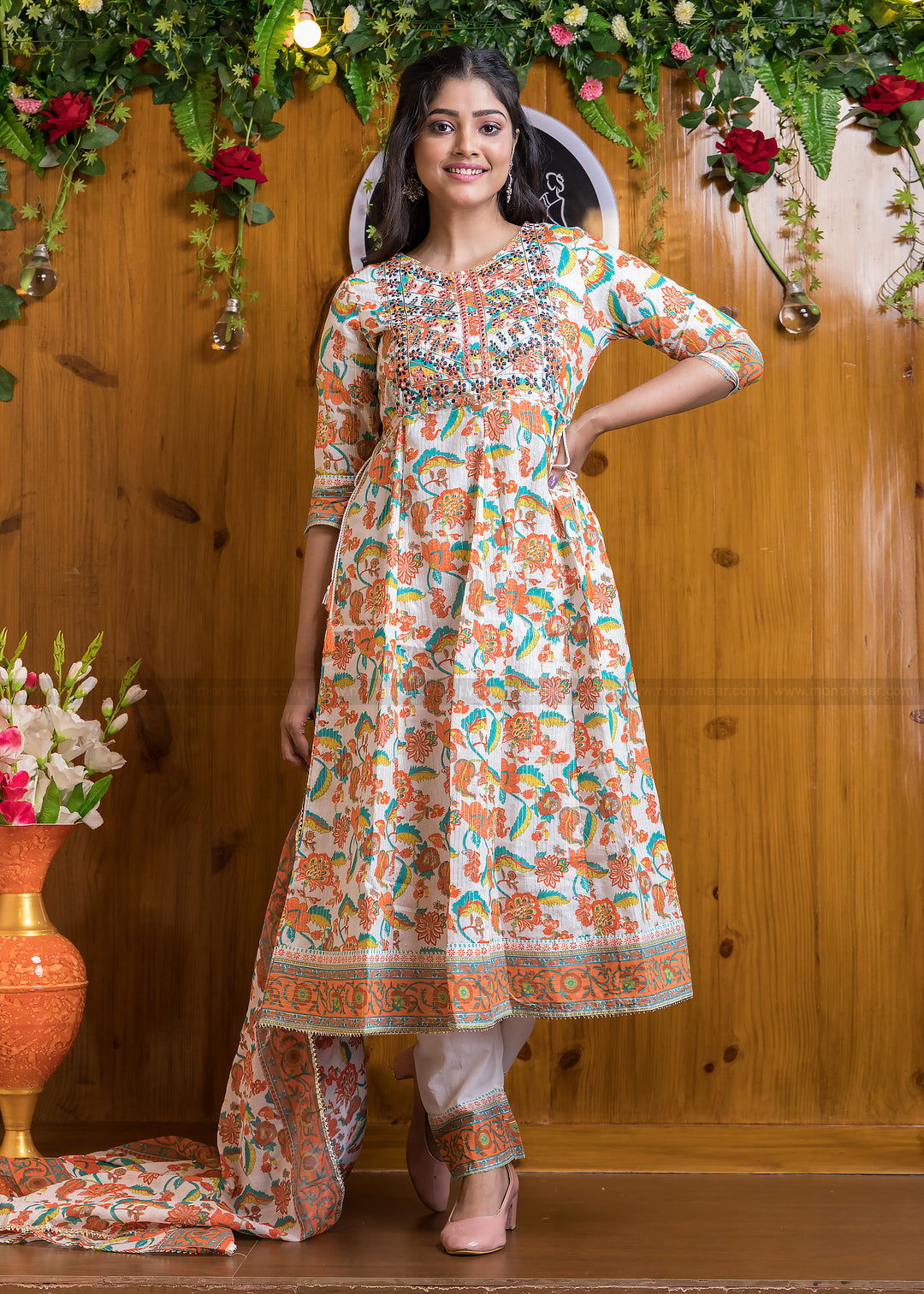 Occasional Bliss Jaipuri Kurti Set