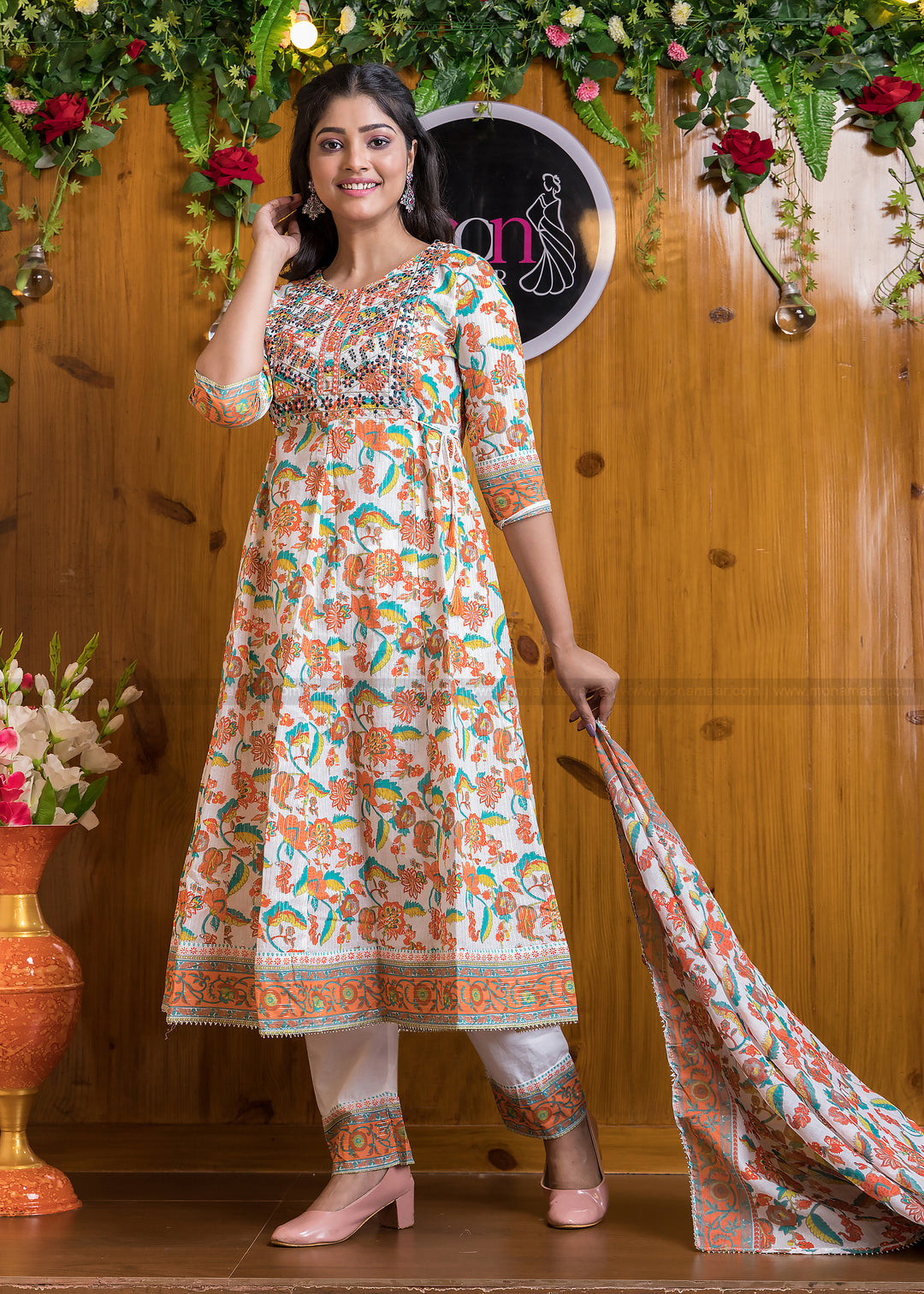 Occasional Bliss Jaipuri Kurti Set