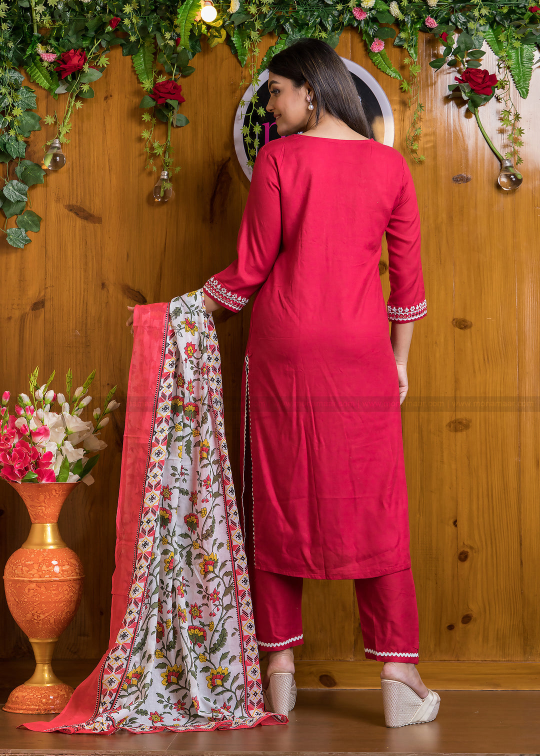 Maroon Magic Jaipur Kurti Set