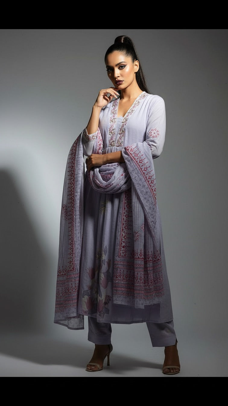 Summer Vibrant Cotton Kurti Set