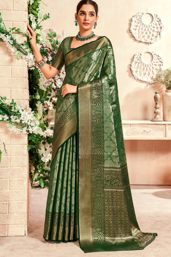 Water Spell Glory Kanjivaram Silk Saree