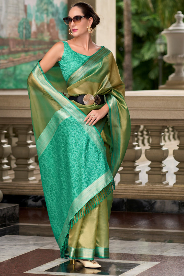 Sea Fairies Tissue Silk Saree