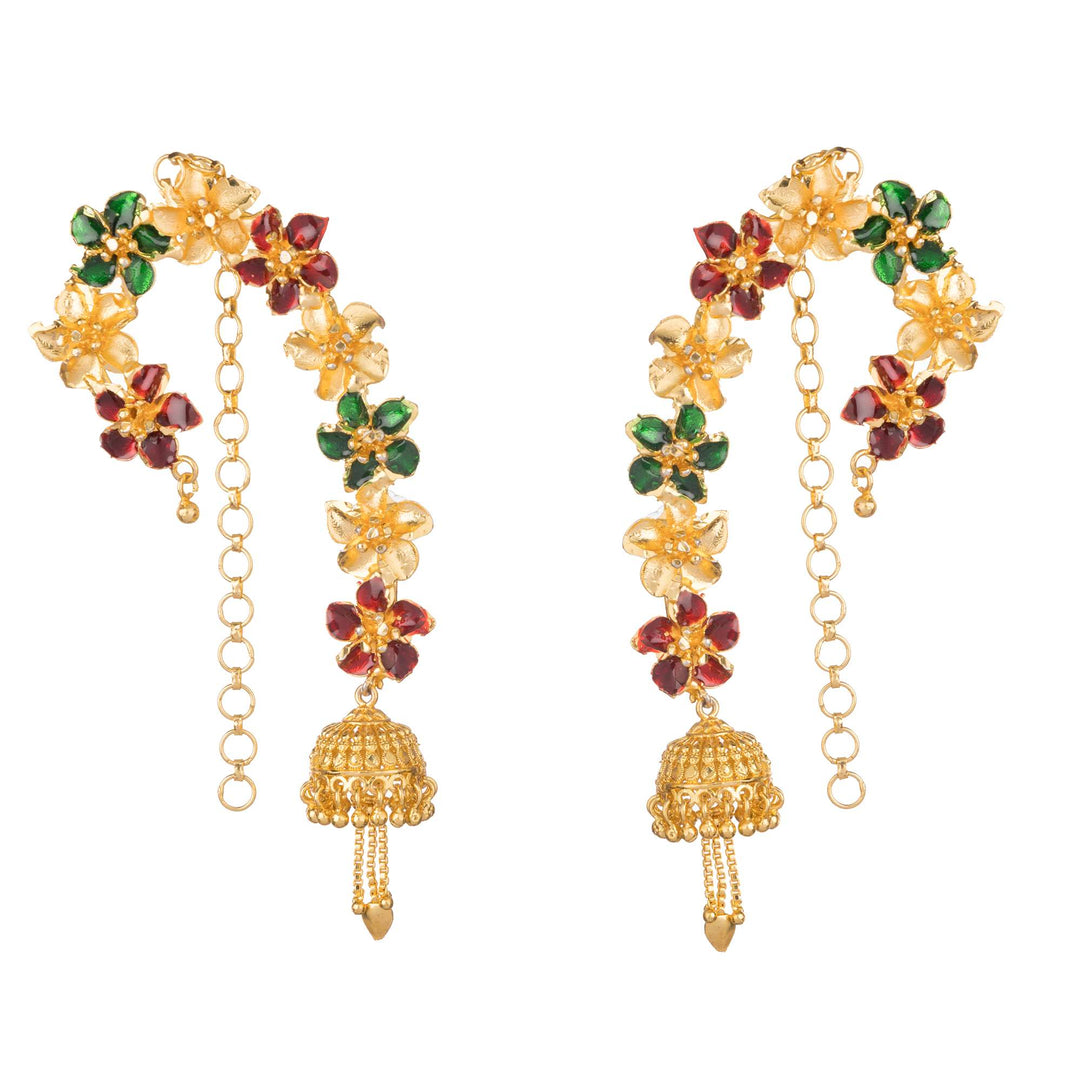 Dulhan -A New Bride [Gold Plated Minakari Earrings]