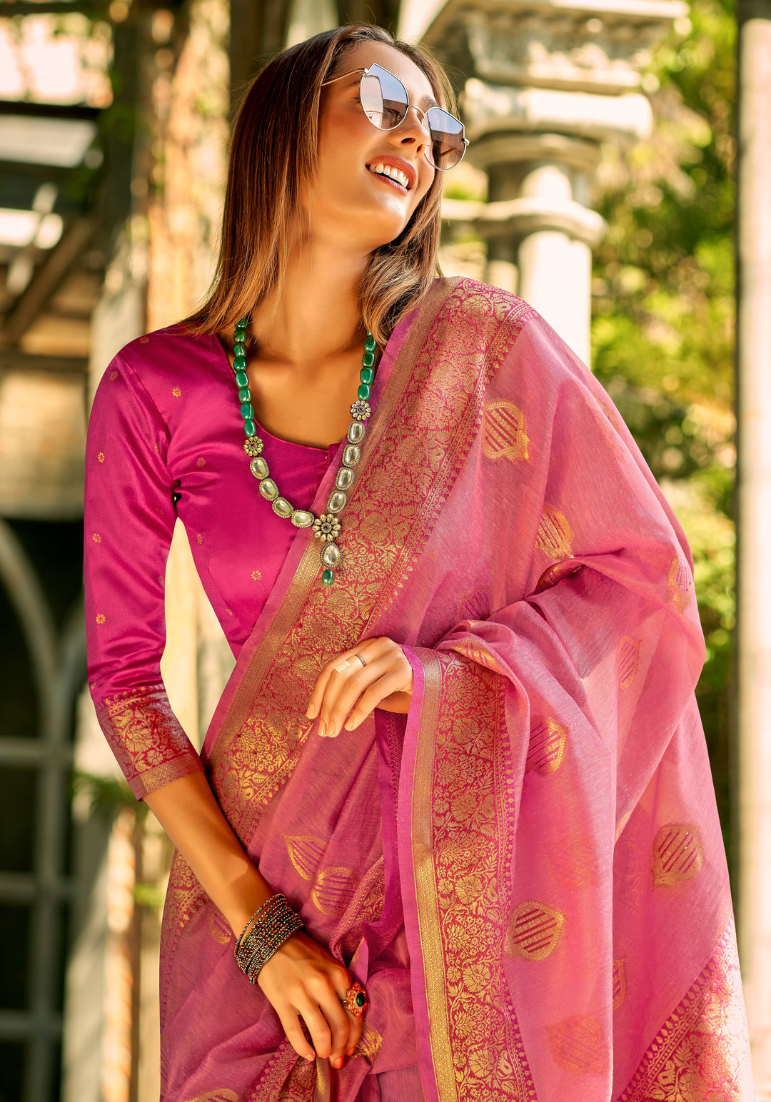 Heart Of Universe Tissue Silk Saree