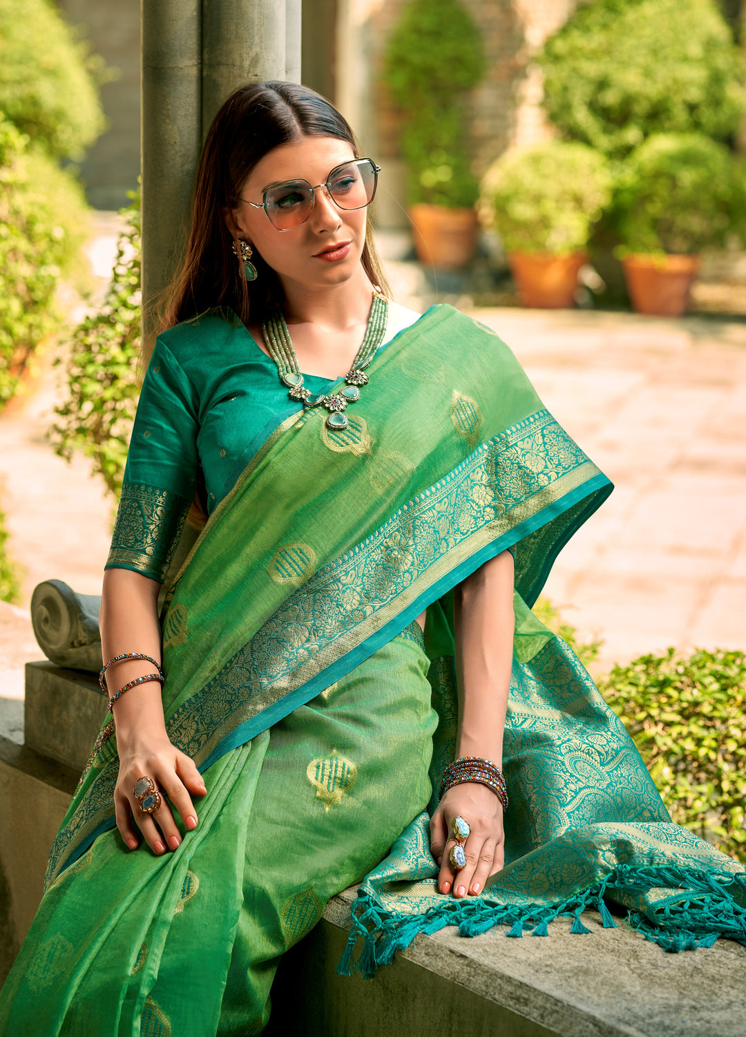 Heart Of Universe Tissue Silk Saree