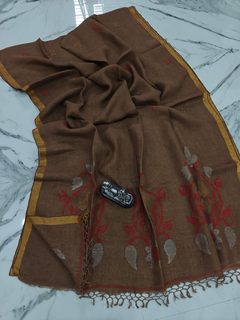 Summer Petal Linen Benarasi