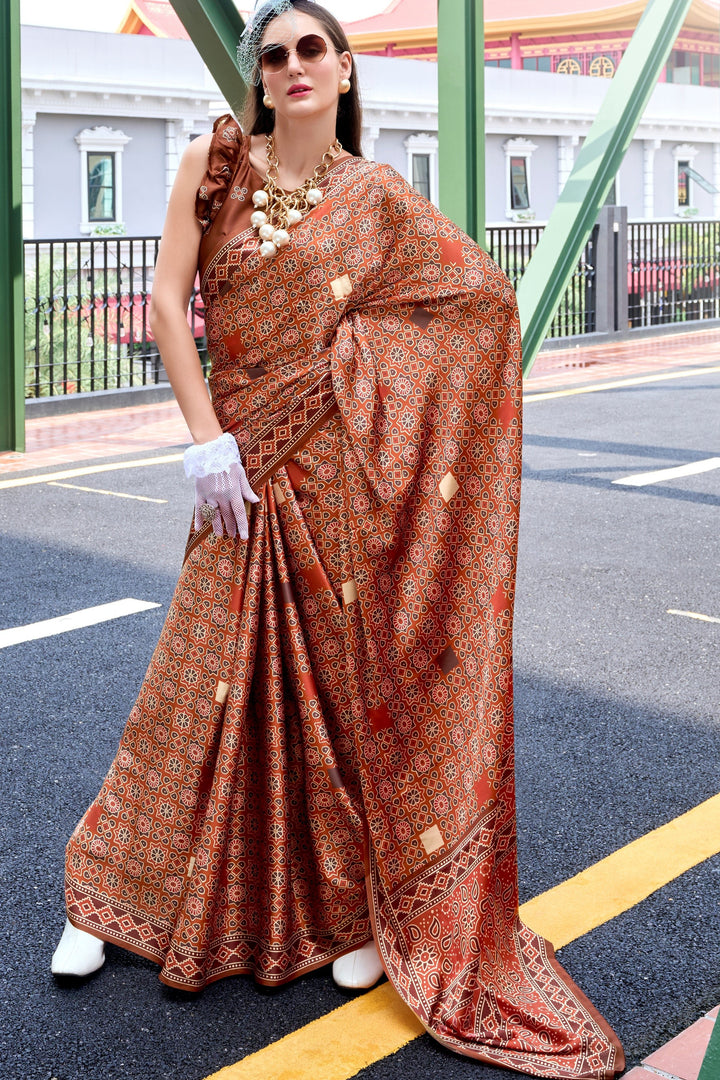 Dream Castle Satin Silk Banarasi Saree