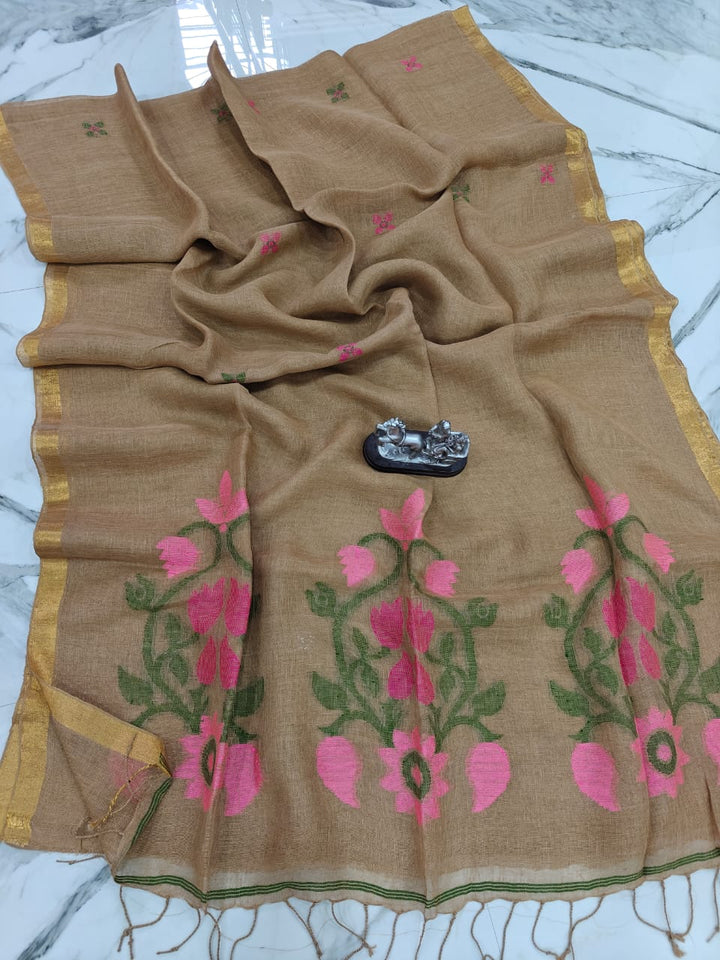 Summer Petal Linen Benarasi