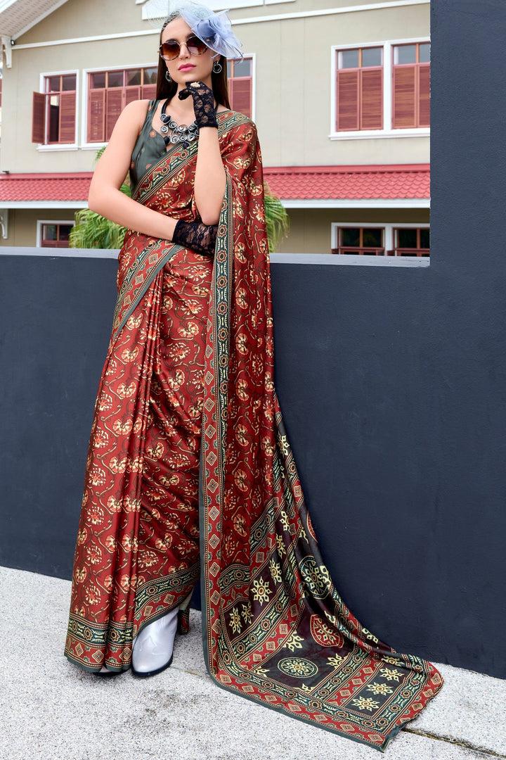 Dream Castle Satin Silk Banarasi Saree