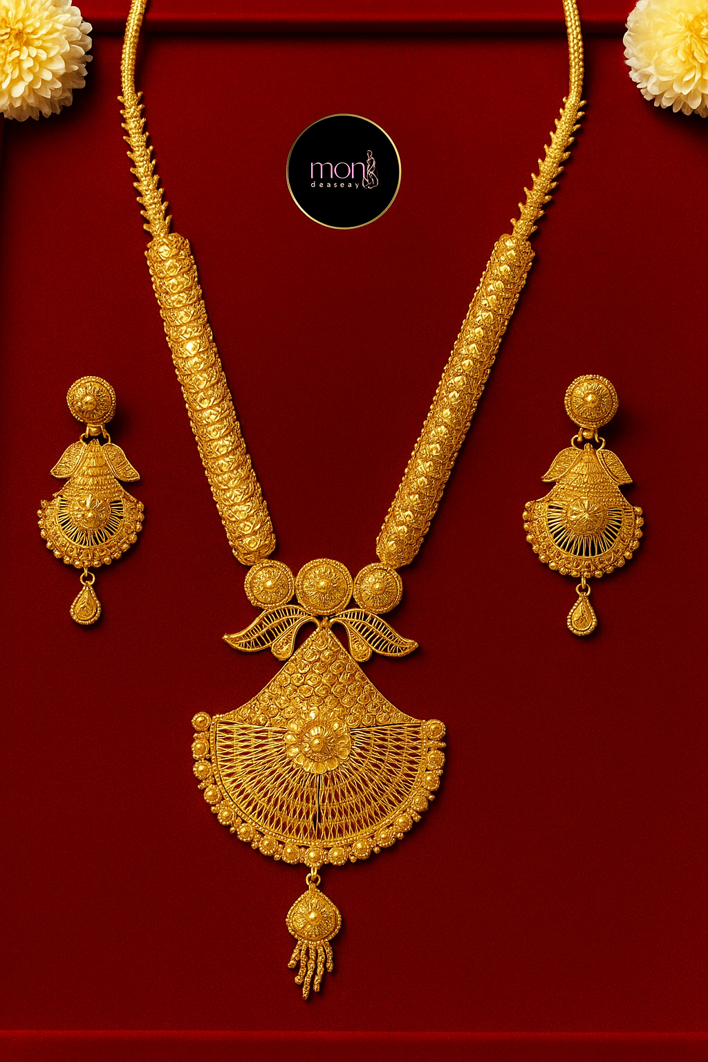 Moukthika Gold Plated Sita Har Bridal Necklace set