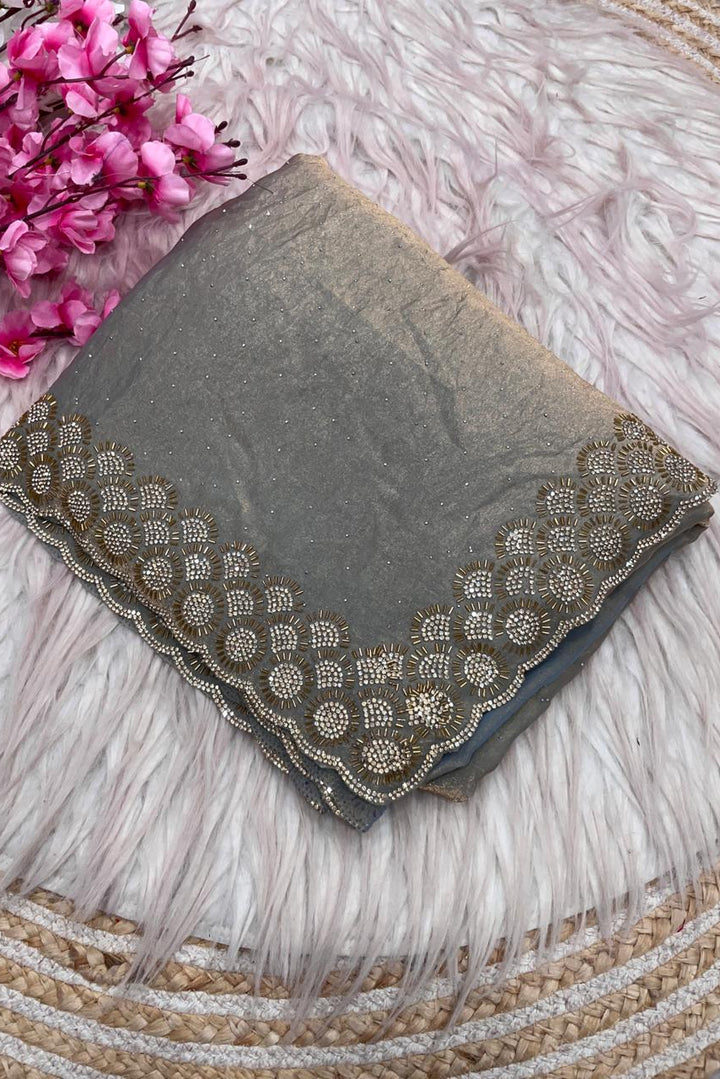 Grace Bloom Designer Space Silk Saree