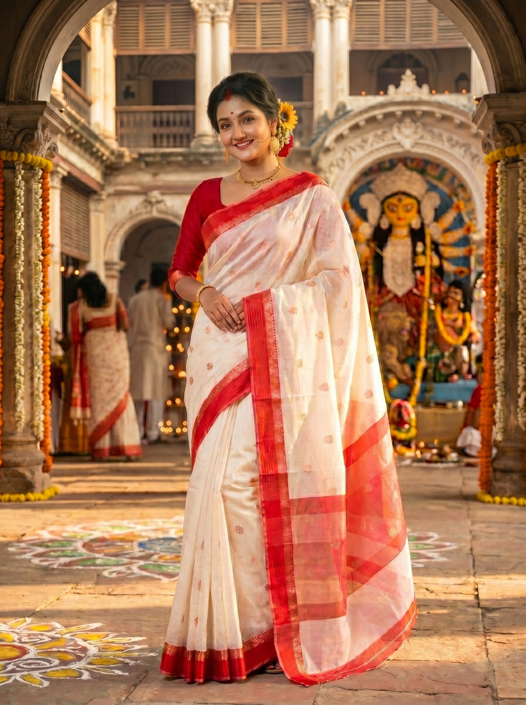 Pujarini  Banarasi Cotton Silk Saree