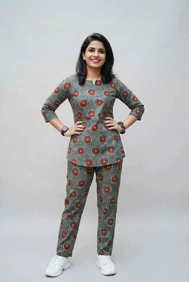 Trendy Ajrakh Co-Ord Set Collection