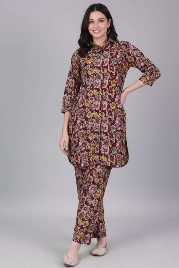Radiate Royalty Rayon Coord Set