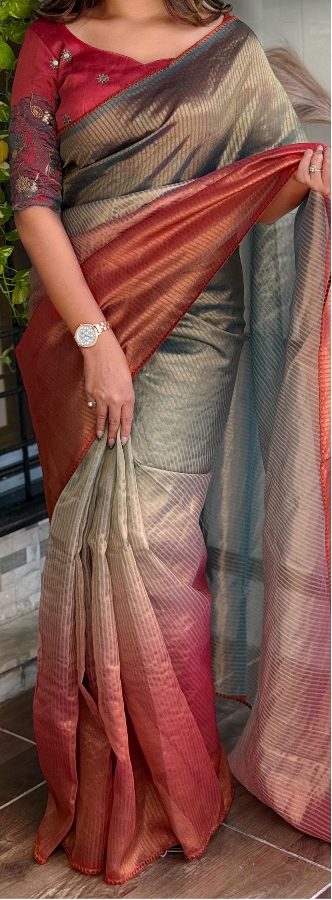 Beautiful As Art Organza Saree