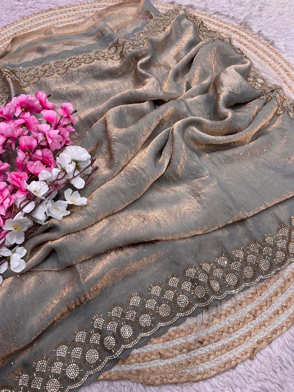 Grace Bloom Designer Space Silk Saree