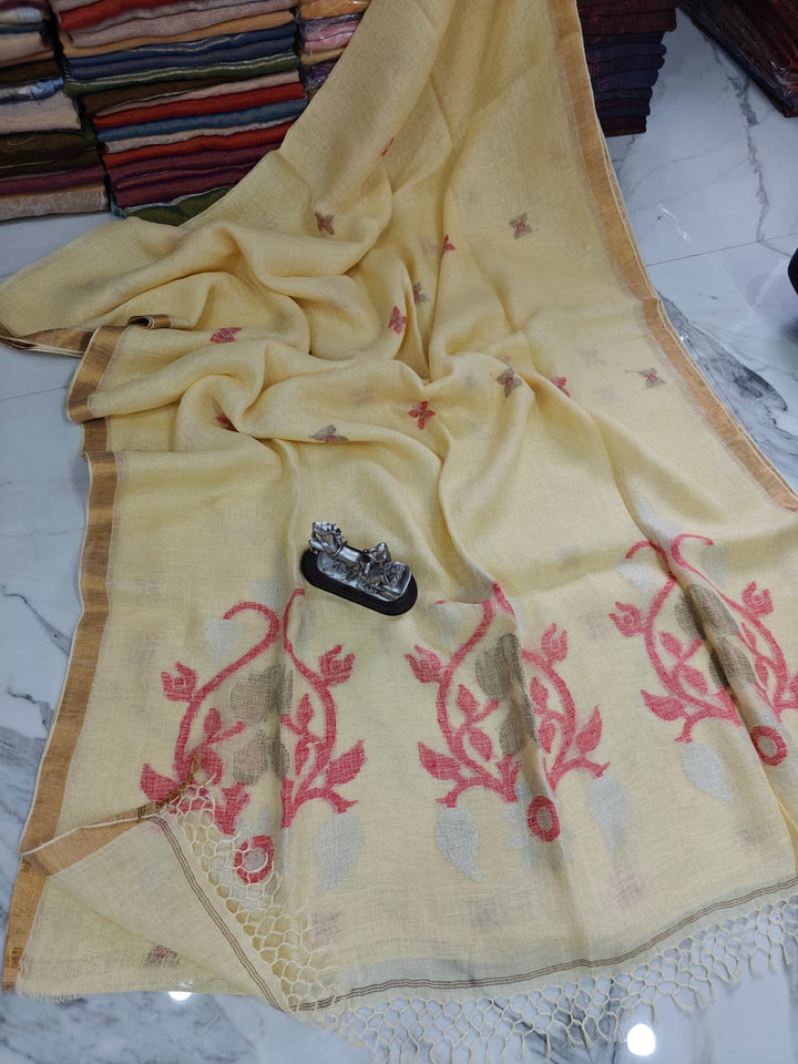 Summer Petal Linen Benarasi