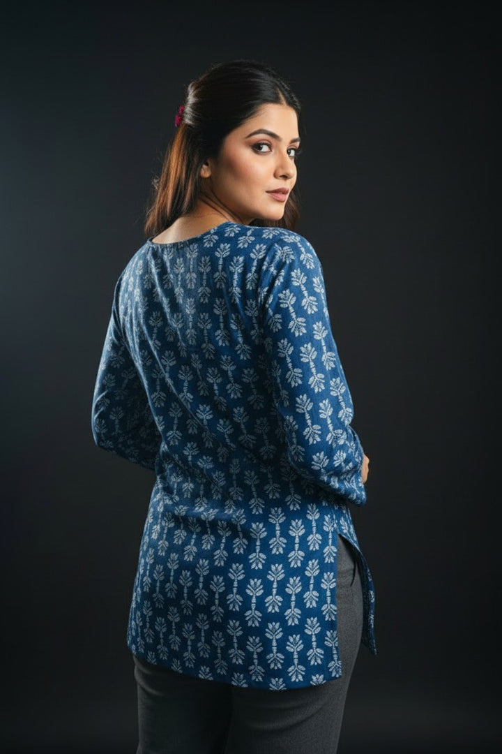 Blue Star-Pure Cotton Kurti