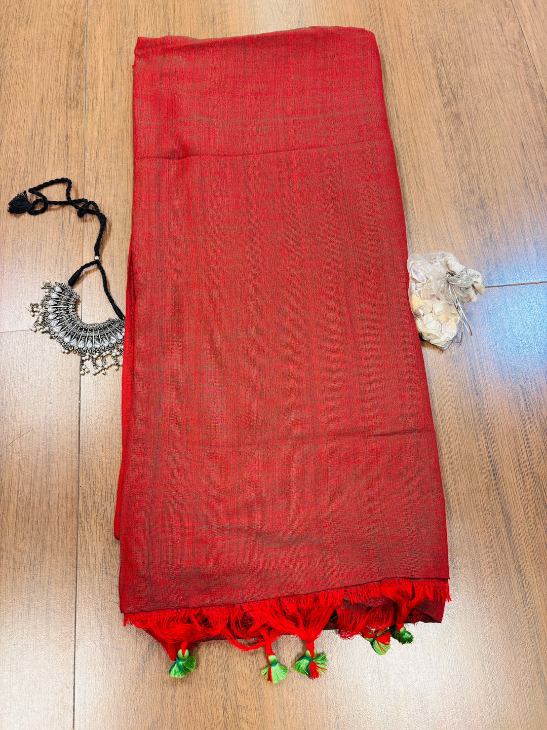 Dual Fun- Bengal Khadi Cotton Saree