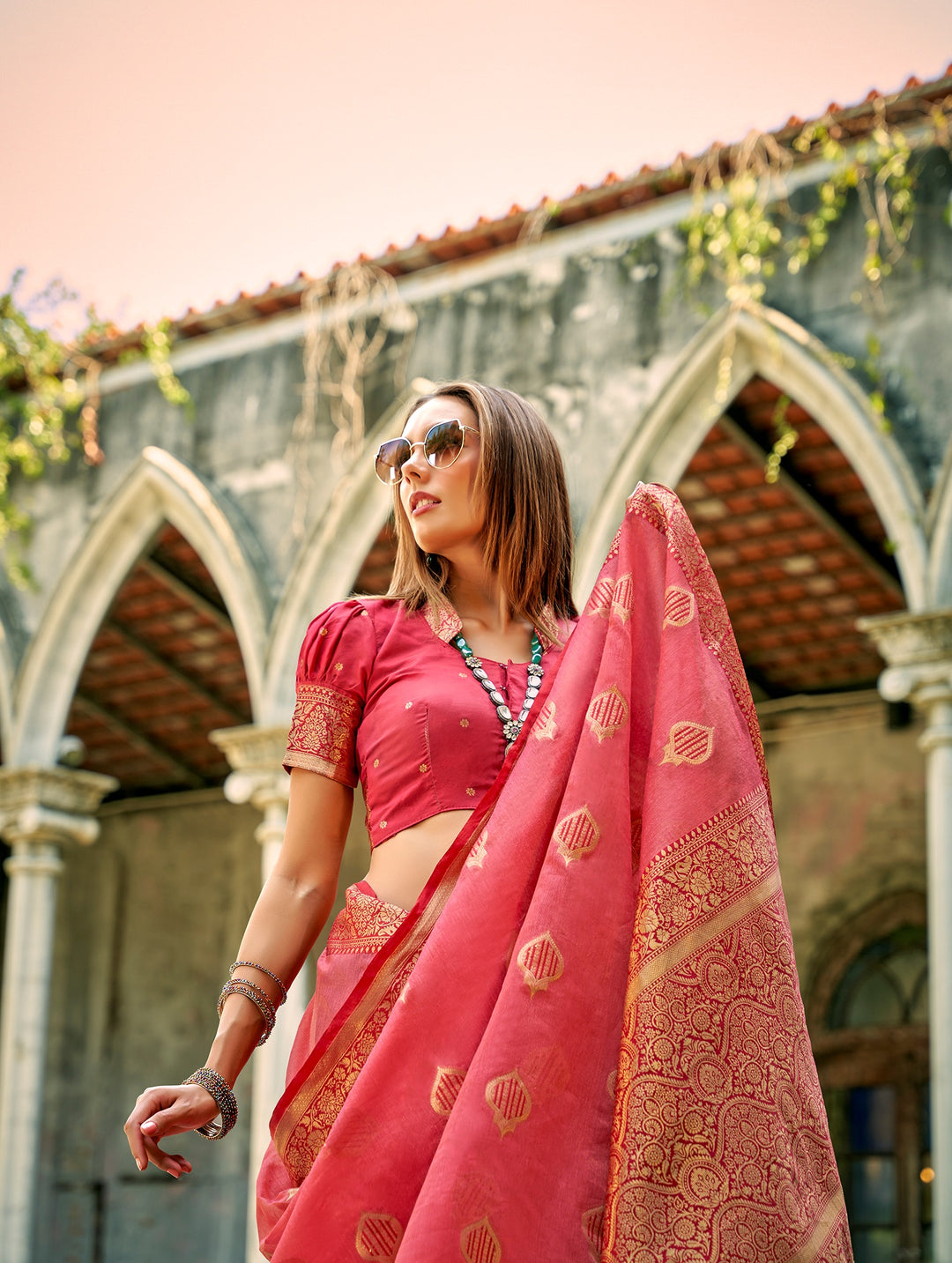 Heart Of Universe Tissue Silk Saree