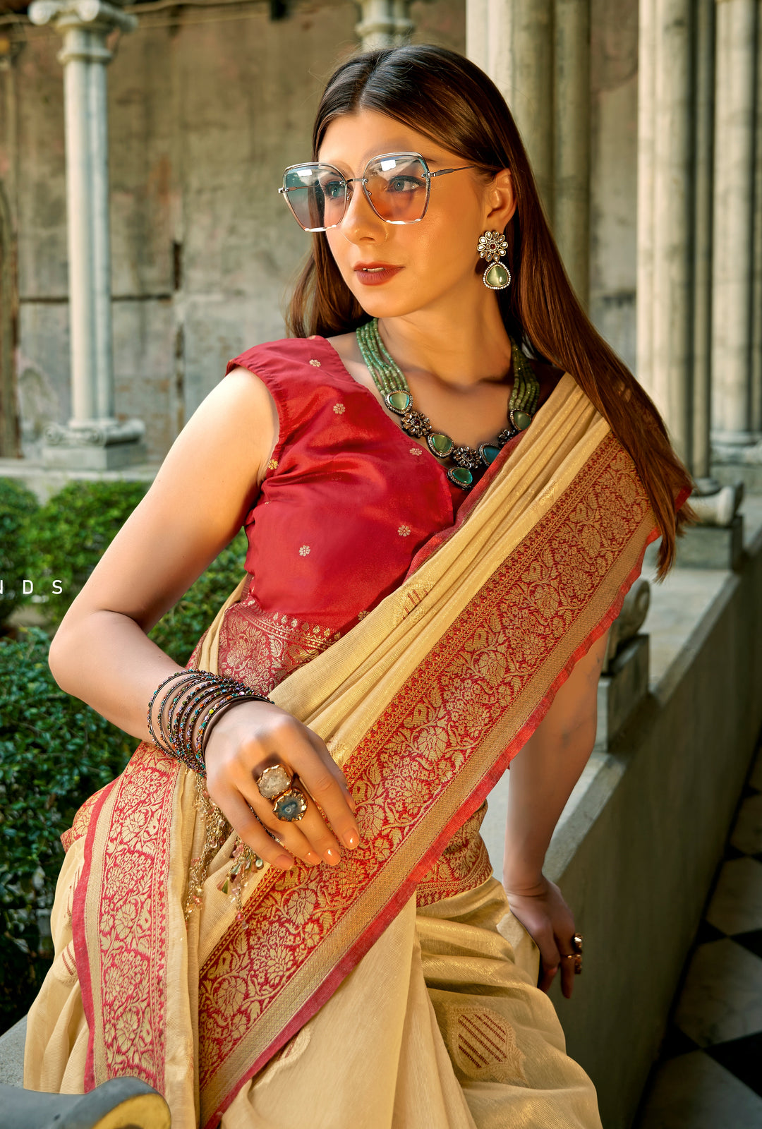 Heart Of Universe Tissue Silk Saree