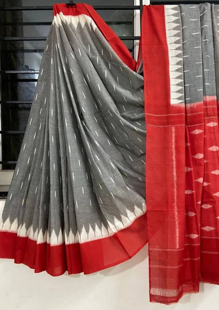 Ikkat Print Linen Saree