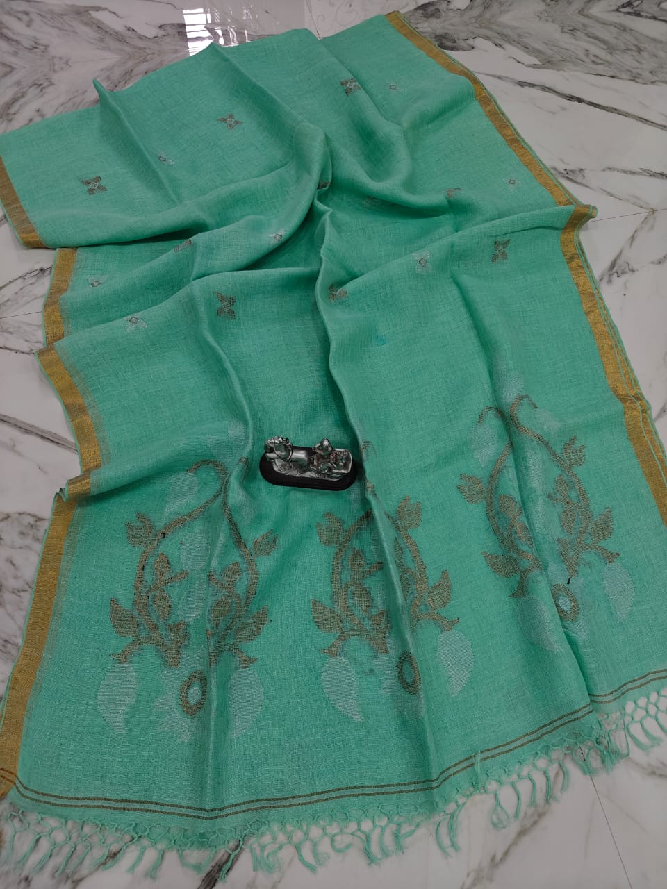 Summer Petal Linen Benarasi