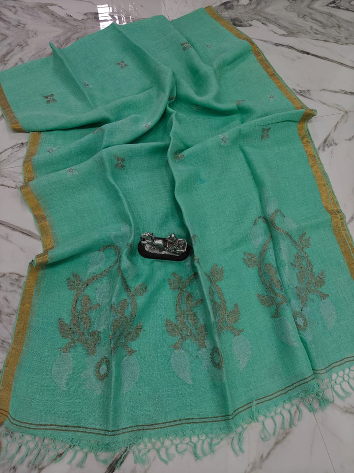 Summer Petal Linen Benarasi
