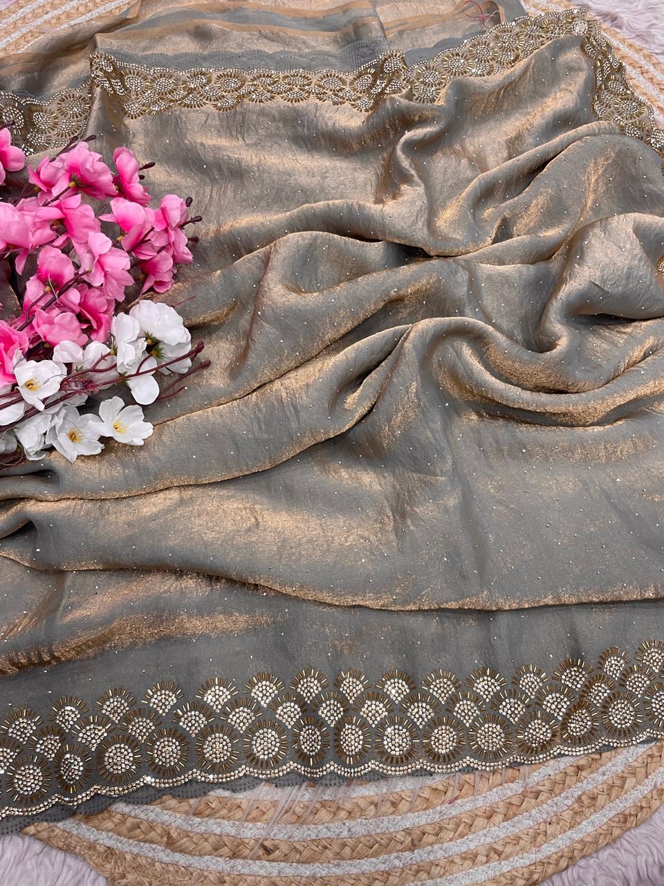Grace Bloom Designer Space Silk Saree