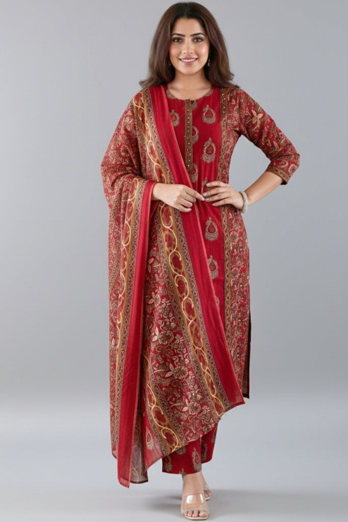 A December to Remember Cotton Suit Set