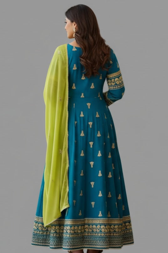Siyah Rayon Kurti Set