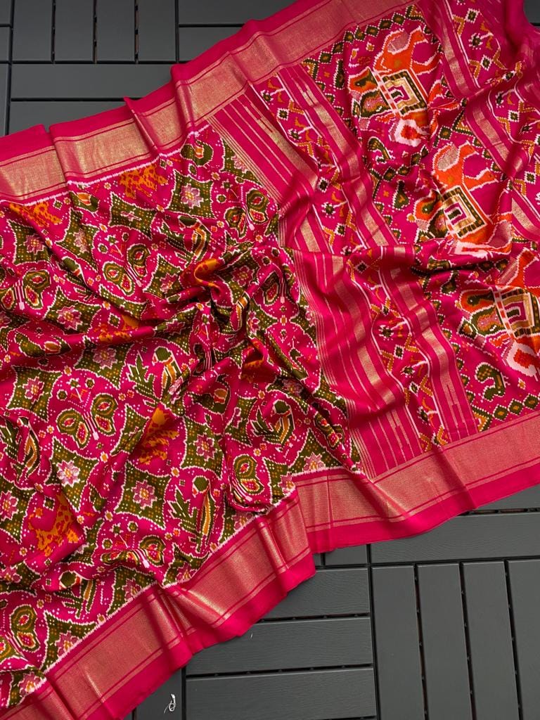 Ikkat Connection- Crape Silk Saree