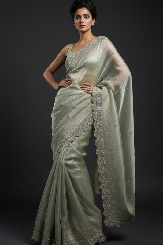Emit Light- Crystal Silk Saree