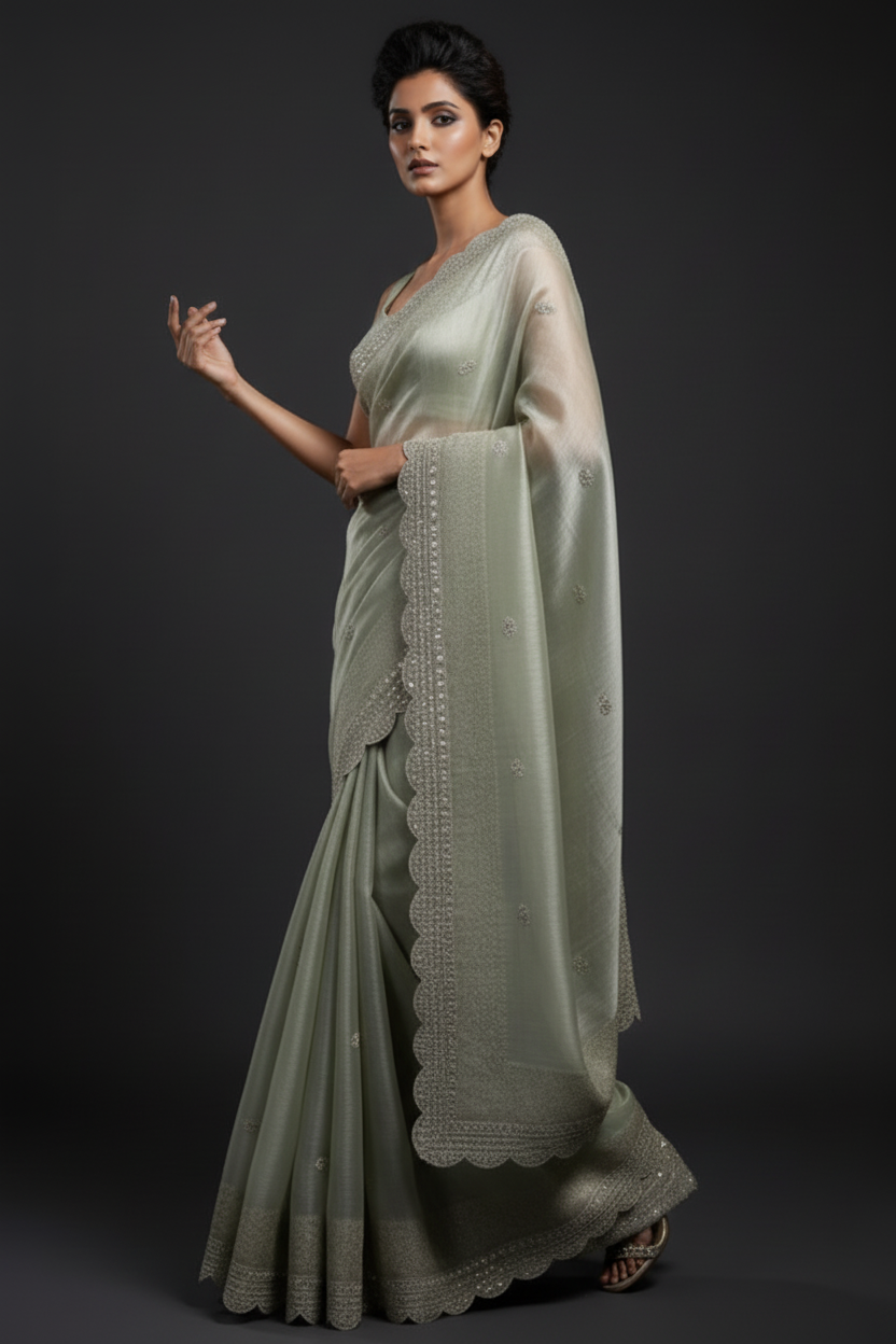 Emit Light- Crystal Silk Saree