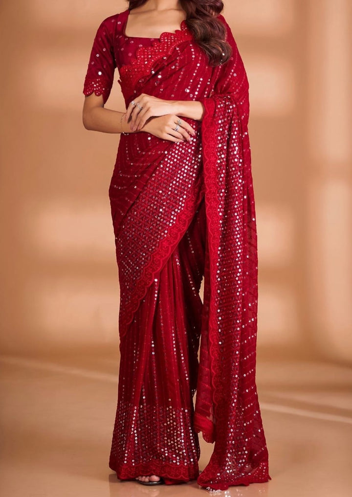 Clear The Rumor (Georgette silk saree)