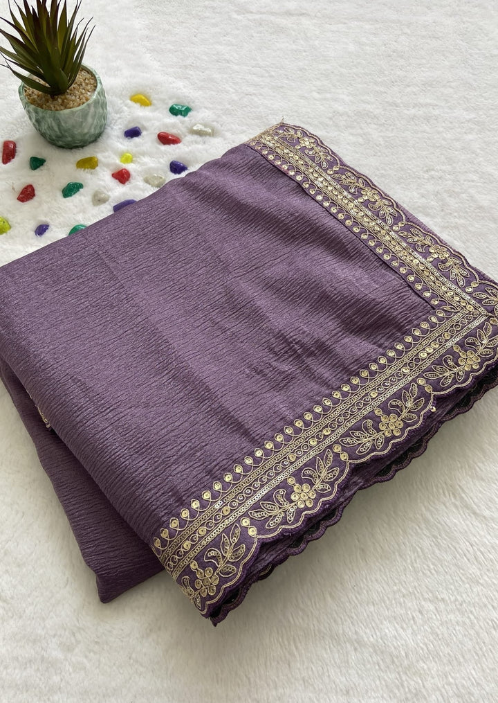 Epitome Of Elegance (Crush Silk Saree)