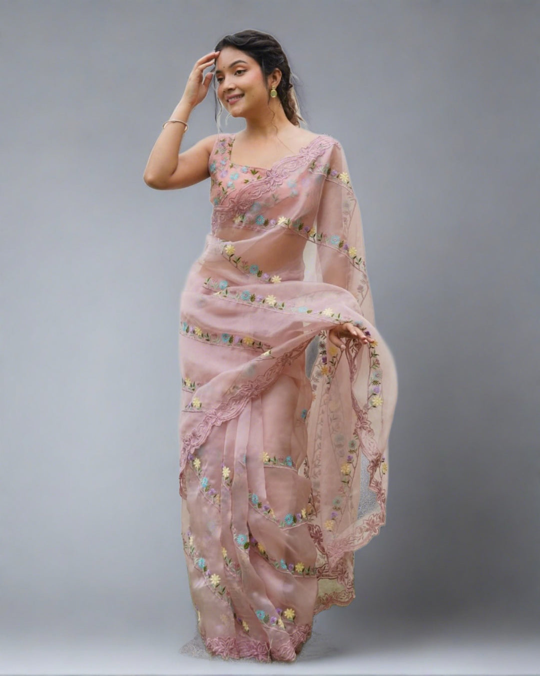 Ultra-Fine Organza Saree