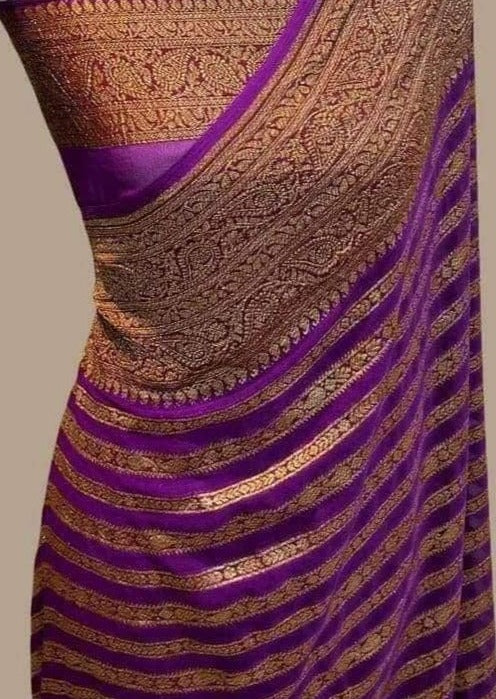 Preciously Kept In Banarasi Georgette  Silk Saree