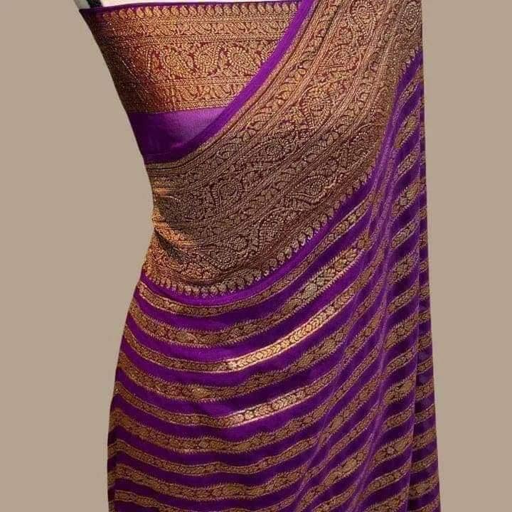 Preciously Kept In Banarasi Georgette  Silk Saree