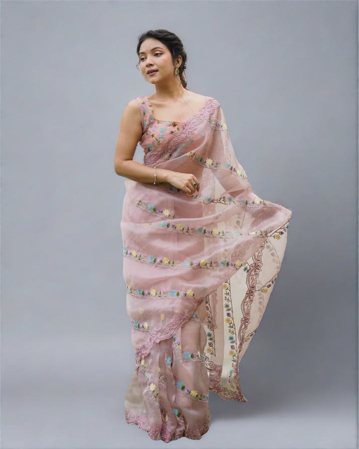 Ultra-Fine Organza Saree