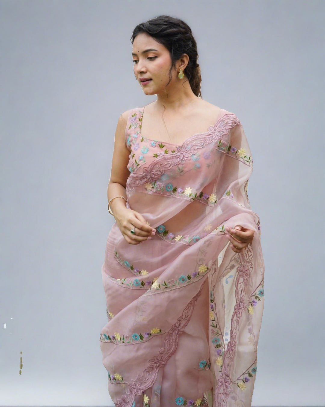 Ultra-Fine Organza Saree