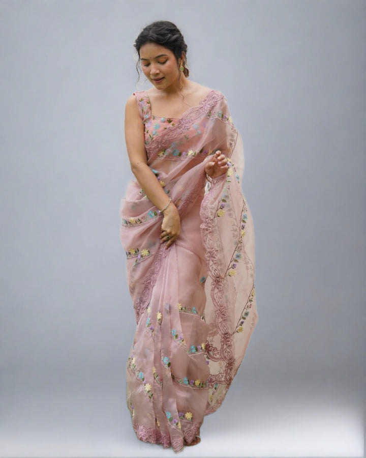 Ultra-Fine Organza Saree