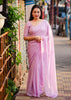 Chiffon Fun(Lavender Color saree)