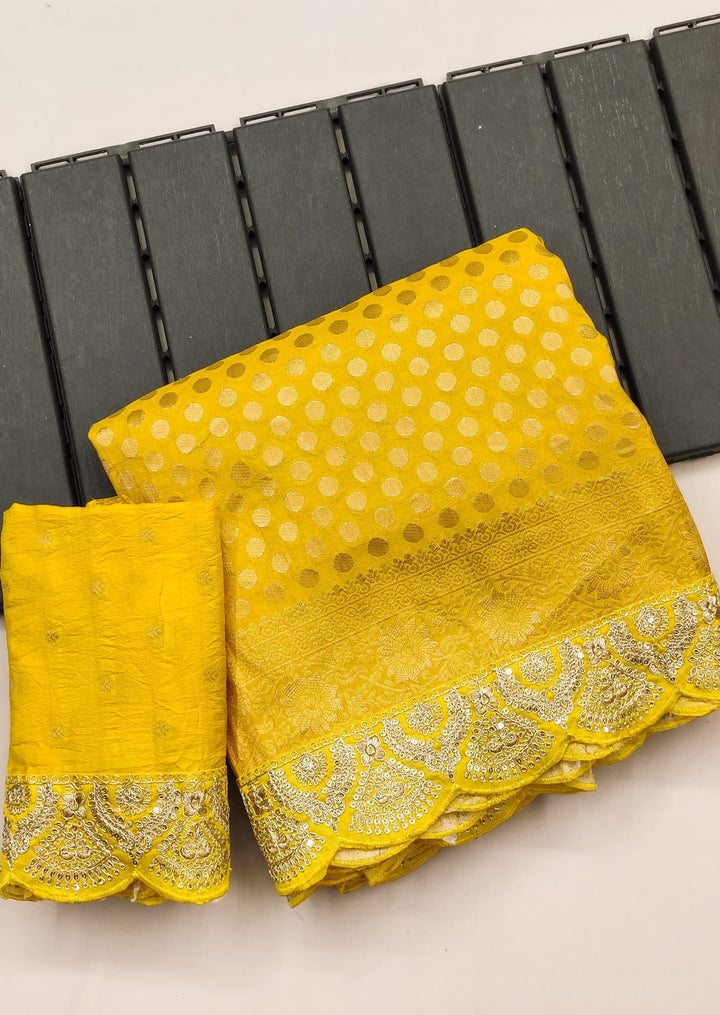 Spot The Dot (Banarasi Crape Silk Saree)